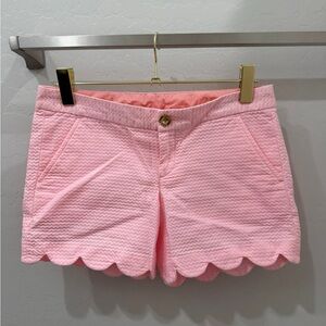 Lilly Pulitzer Pink Scalloped High Waist Shorts